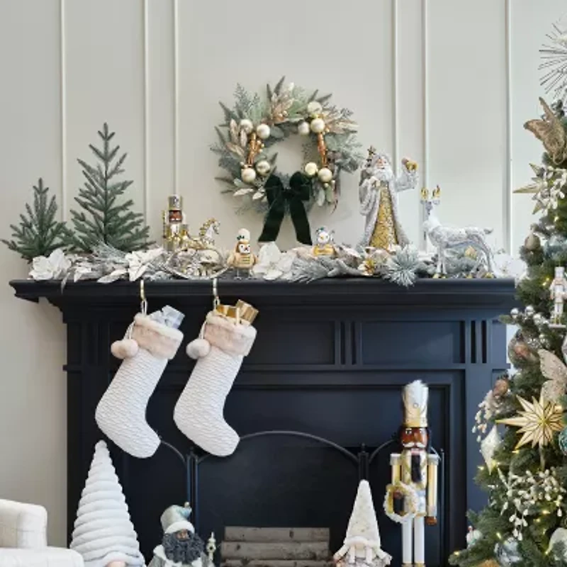 North Pole Trading Co. 25in Willow Pot Christmas Tabletop Tree