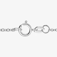 (I-J/I2-I3) Womens 1/10 CT. T.W. Genuine Blue Sapphire 10K White Gold Oval 18 Inch Pendant Necklace