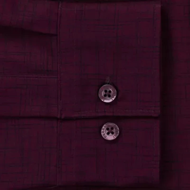 Haggar Performance Mens Long Sleeve Slim Fit Button-Down Shirt