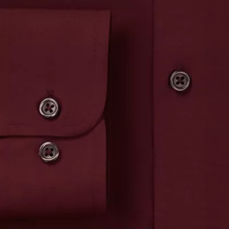 Haggar Smart Wash Mens Slim Fit Easy Care Long Sleeve Dress Shirt