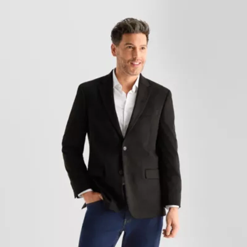 Van Heusen Faux Suede Mens Stretch Fabric Modern Fit Sport Coat
