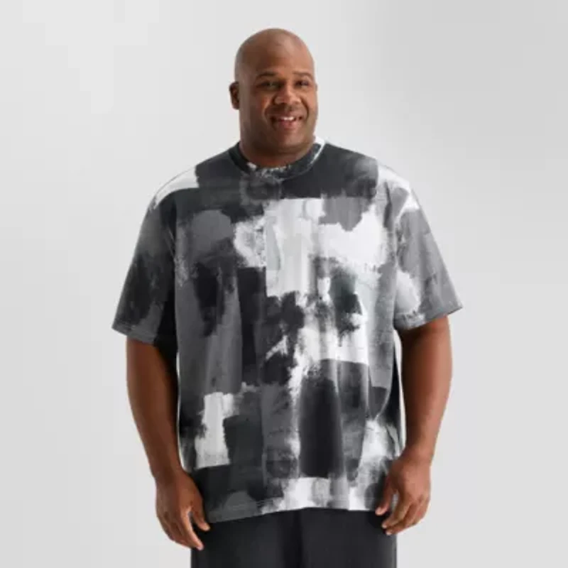 Shaquille O'Neal XLG Knit Oversized Mens Crew Neck Short Sleeve Active Big and Tall T-Shirt