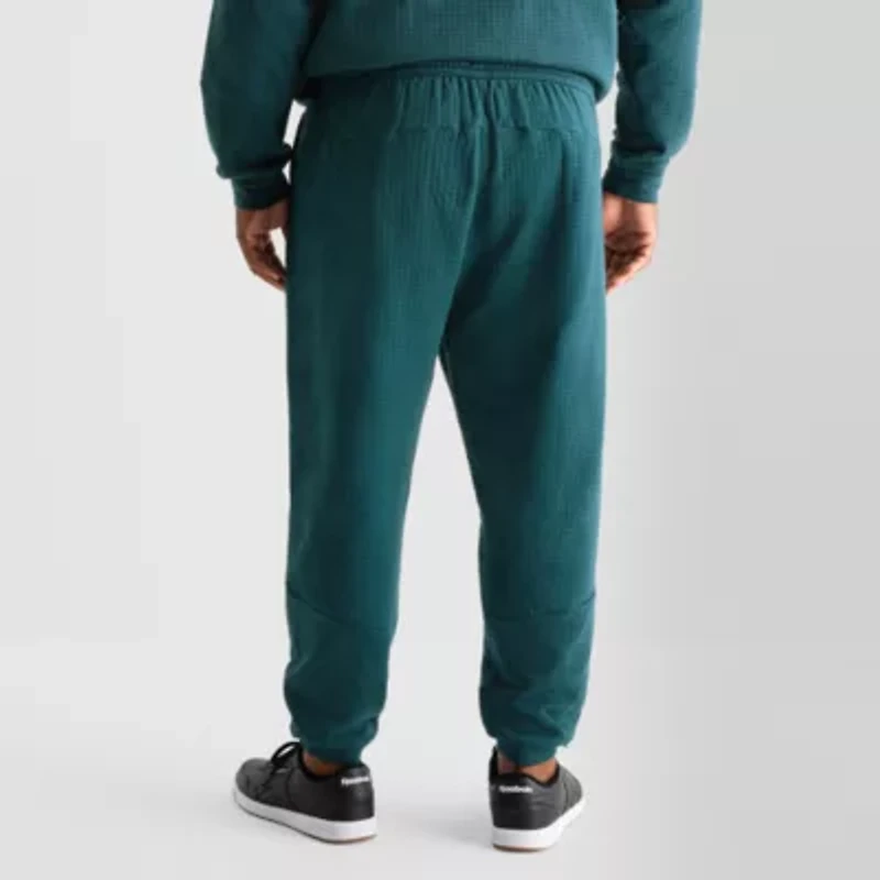 Shaquille O'Neal XLG™ Double Knit Pique Mens Drawstring Waist Cuffed Mid Rise Classic Fit Big and Tall Active Jogger Pant