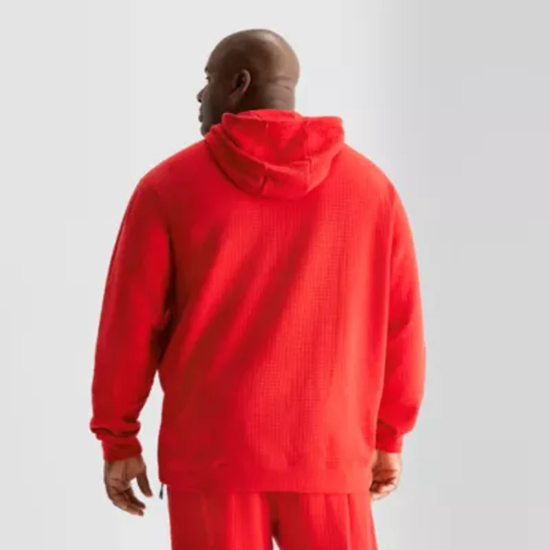 Shaquille O'Neal XLG Double Knit Pique Mens Long Sleeve Active Big and Tall Hoodie