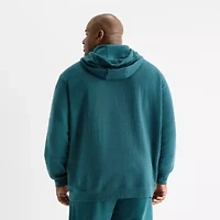 Shaquille O'Neal XLG™ Double Knit Pique Mens Long Sleeve Active Big and Tall Hoodie