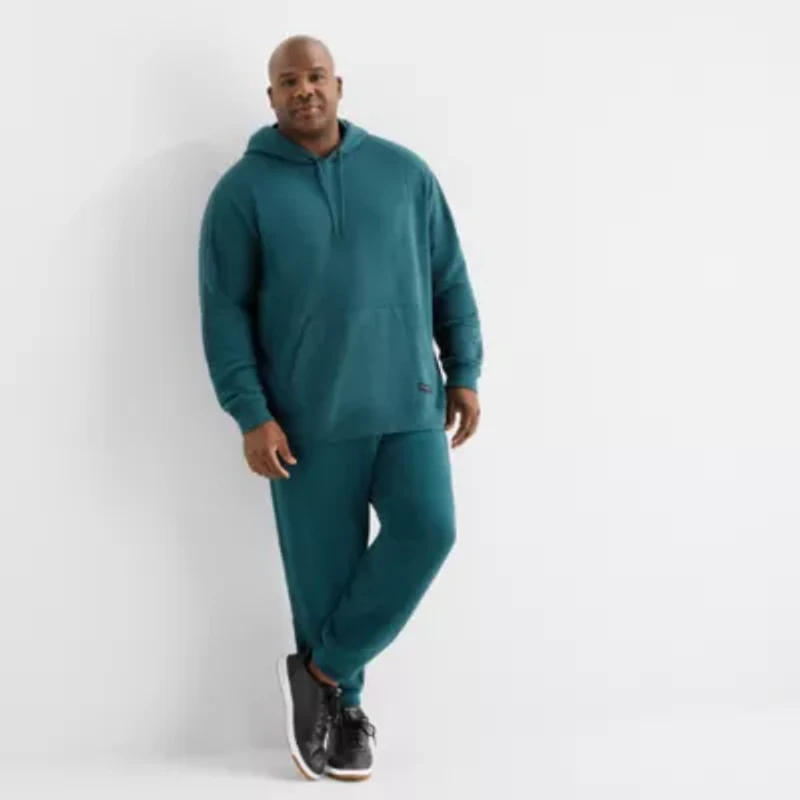 Shaquille O'Neal XLG™ Double Knit Pique Mens Long Sleeve Active Big and Tall Hoodie