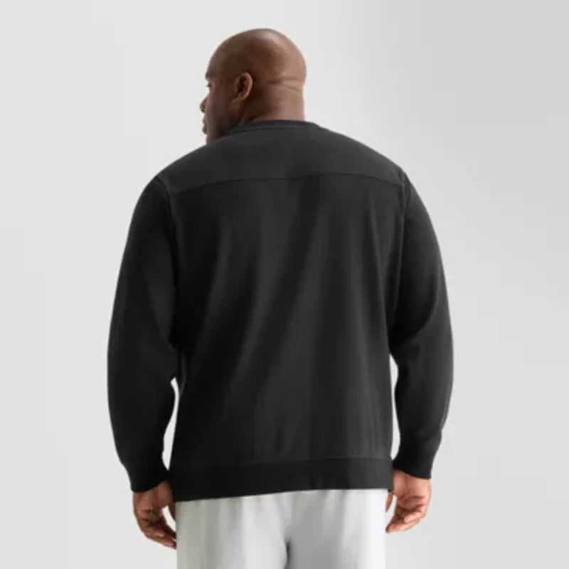 Shaquille O'Neal XLG Double Knit Mens Round Neck Long Sleeve Big and Tall Sweatshirt
