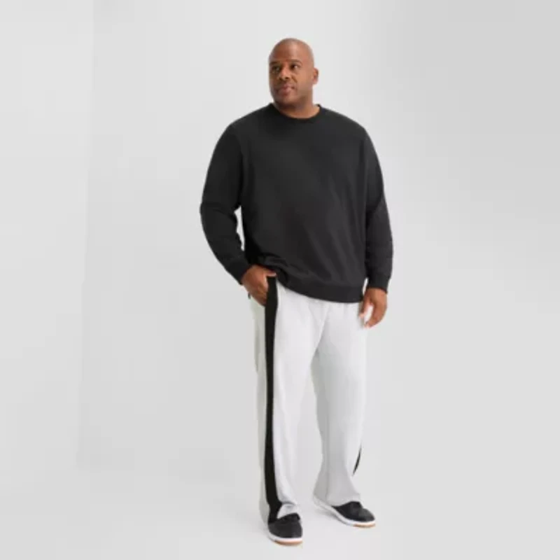 Shaquille O'Neal XLG Double Knit Mens Round Neck Long Sleeve Big and Tall Sweatshirt