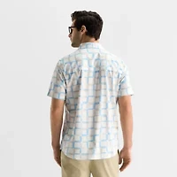 Stylus Mens Short Sleeve Button-Down Shirt