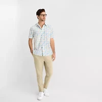 Stylus Mens Short Sleeve Button-Down Shirt