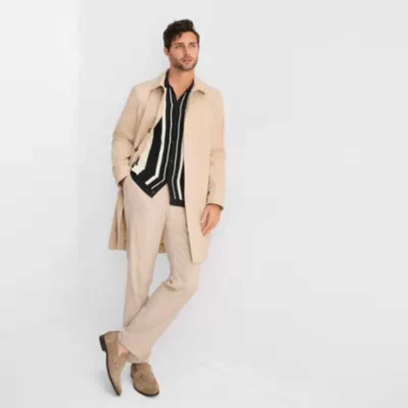 J. Ferrar Mens Midweight Trench Coat