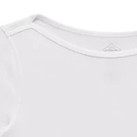 St. John's Bay Womens Easy-on + Easy-off Boat Neck Short Sleeve Adaptive T-Shirt