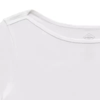 St. John's Bay Womens Plus Easy-on + Easy-off Boat Neck Short Sleeve Adaptive T-Shirt