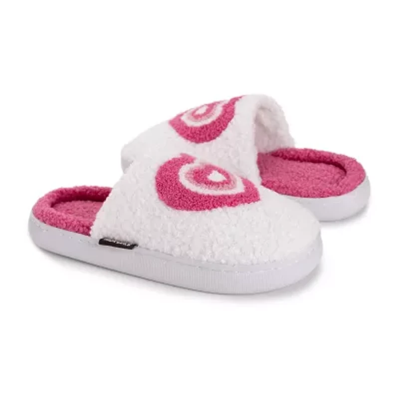 Muk Luks Heart Slipper Womens Memory Foam Slip-On Slippers