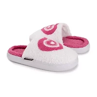Muk Luks Heart Slipper Womens Memory Foam Slip-On Slippers