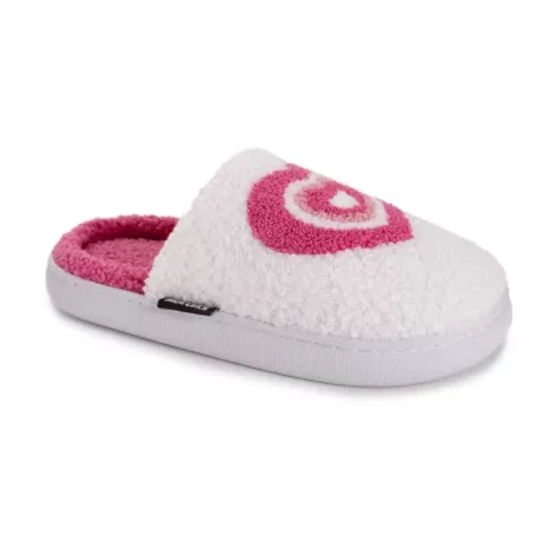 Muk Luks Heart Slipper Womens Memory Foam Slip-On Slippers