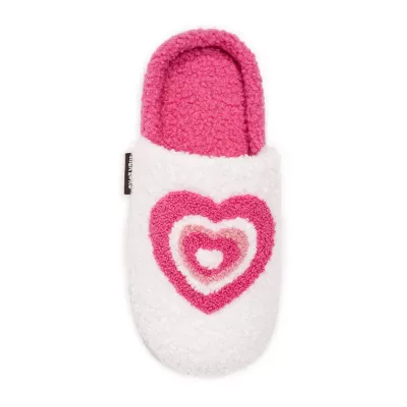 Muk Luks Heart Slipper Womens Memory Foam Slip-On Slippers