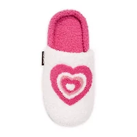 Muk Luks Heart Slipper Womens Memory Foam Slip-On Slippers