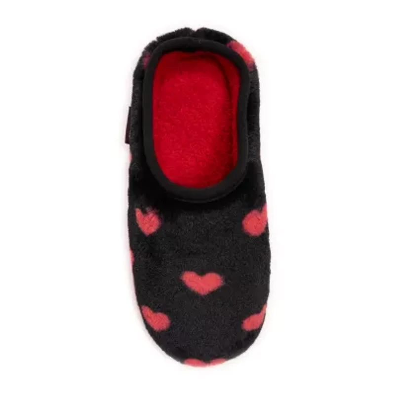 Muk Luks Hearts Slipper Womens Memory Foam Slip-On Slippers