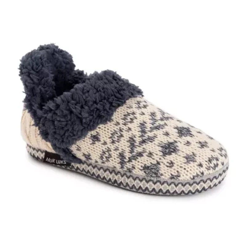 Muk Luks Magdalena Slipper Womens Memory Foam Slip-On Slippers