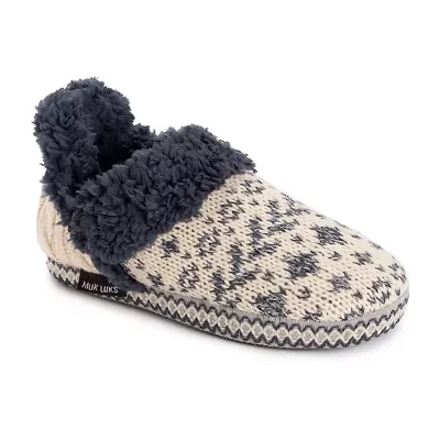 Muk Luks Magdalena Slipper Womens Memory Foam Slip-On Slippers