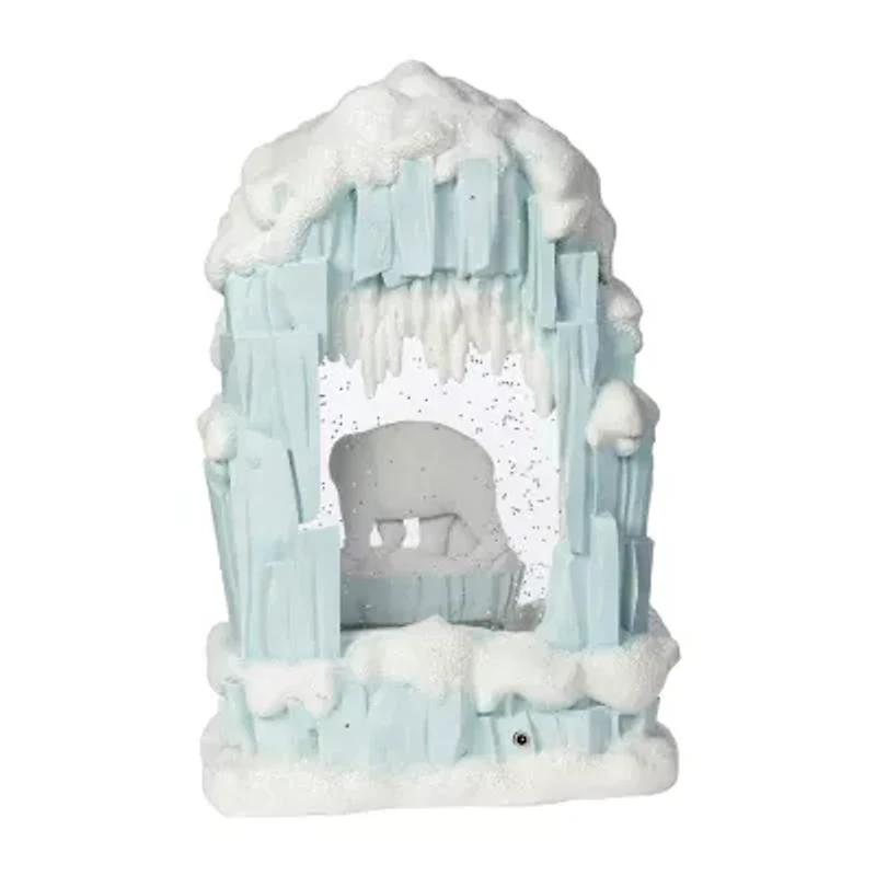 Roman 11h Lighted Swirl Deer Eating Snowman Nose Christmas Tabletop Decor