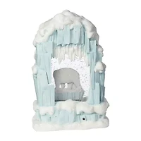 Roman 11h Lighted Swirl Deer Eating Snowman Nose Christmas Tabletop Decor