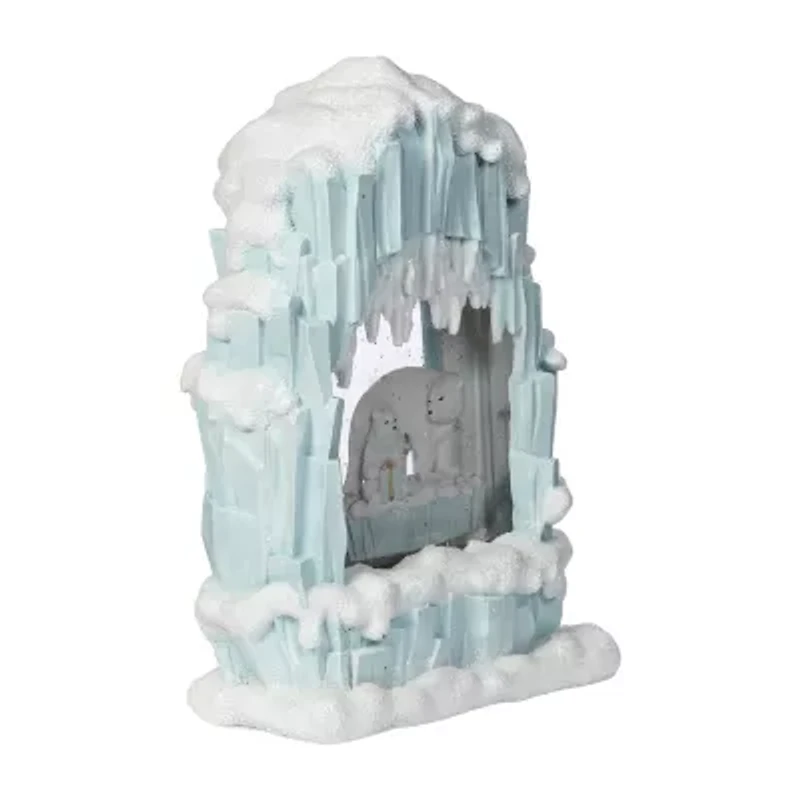 Roman 11h Lighted Swirl Deer Eating Snowman Nose Christmas Tabletop Decor