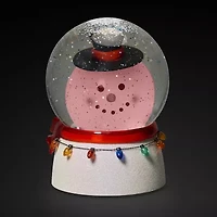Roman 7h Lghtd Swirl Snowman Bobble Head Christmas Tabletop Decor