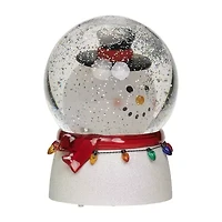 Roman 7h Lghtd Swirl Snowman Bobble Head Christmas Tabletop Decor