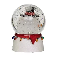Roman 7h Lghtd Swirl Snowman Bobble Head Christmas Tabletop Decor