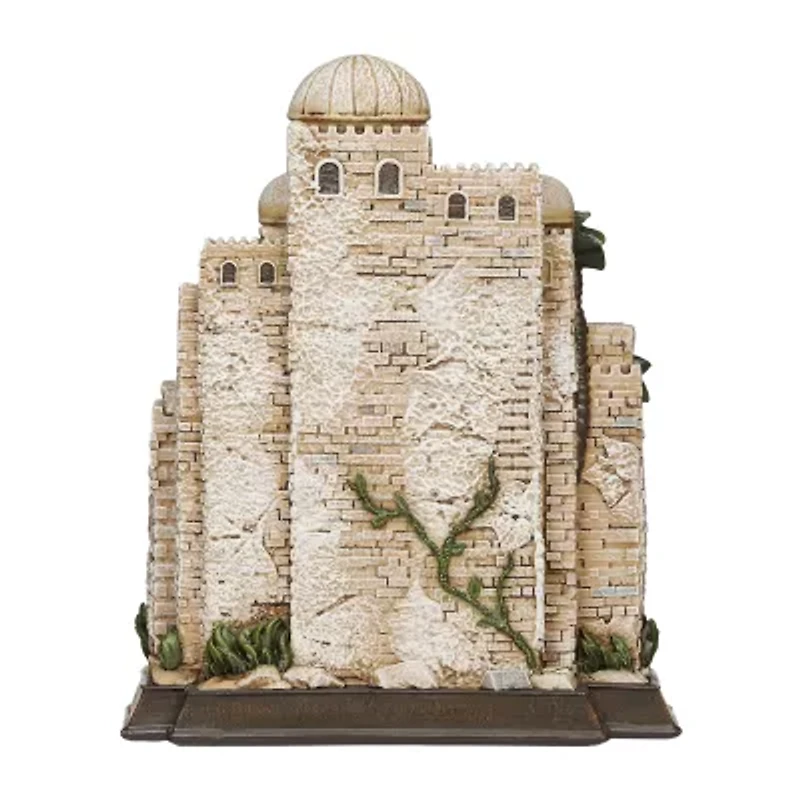 Roman 11h Lighted Nativity In Town Christmas Tabletop Decor