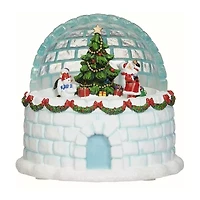 Roman 7"H Lighted Musical Igloo Rotating Characters Christmas Tabletop Decor