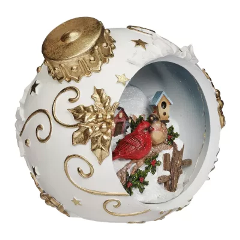 Roman 8"H Lighted Ornament Cardinal Carved Figure Christmas Tabletop Decor