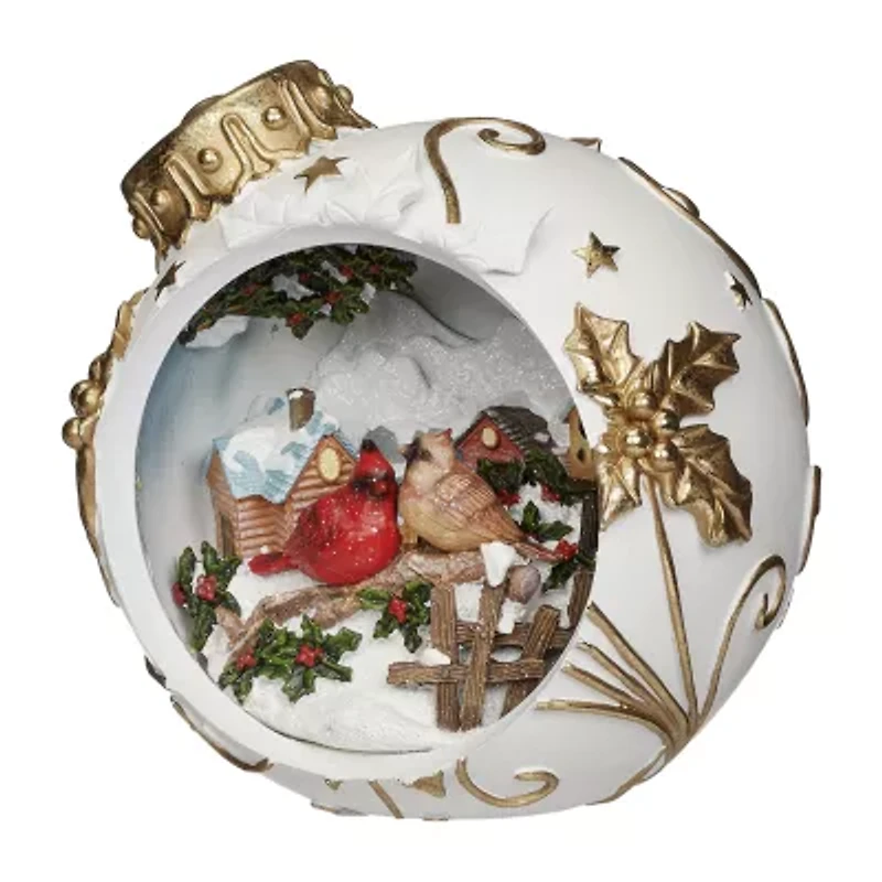 Roman 8"H Lighted Ornament Cardinal Carved Figure Christmas Tabletop Decor