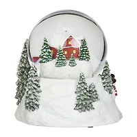 Roman 6"H Musical Dome With Tractor And Barn Christmas Tabletop Decor