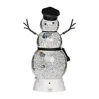 Roman 11h Lighted Swirl Snowman Police Christmas Tabletop Decor