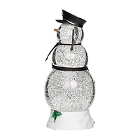 Roman 11h Lighted Swirl Snowman Police Christmas Tabletop Decor