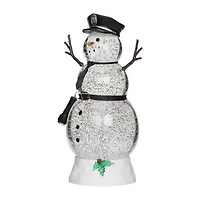 Roman 11h Lighted Swirl Snowman Police Christmas Tabletop Decor