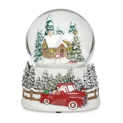 Roman 7h Lighted Swirl Penguins On Cube Christmas Tabletop Decor