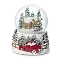 Roman 7h Lighted Swirl Penguins On Cube Christmas Tabletop Decor