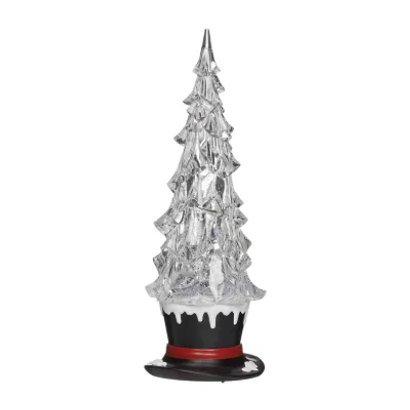 Roman 13h Lighted Swirl Top Hat With Cardinal Christmas Tabletop Decor