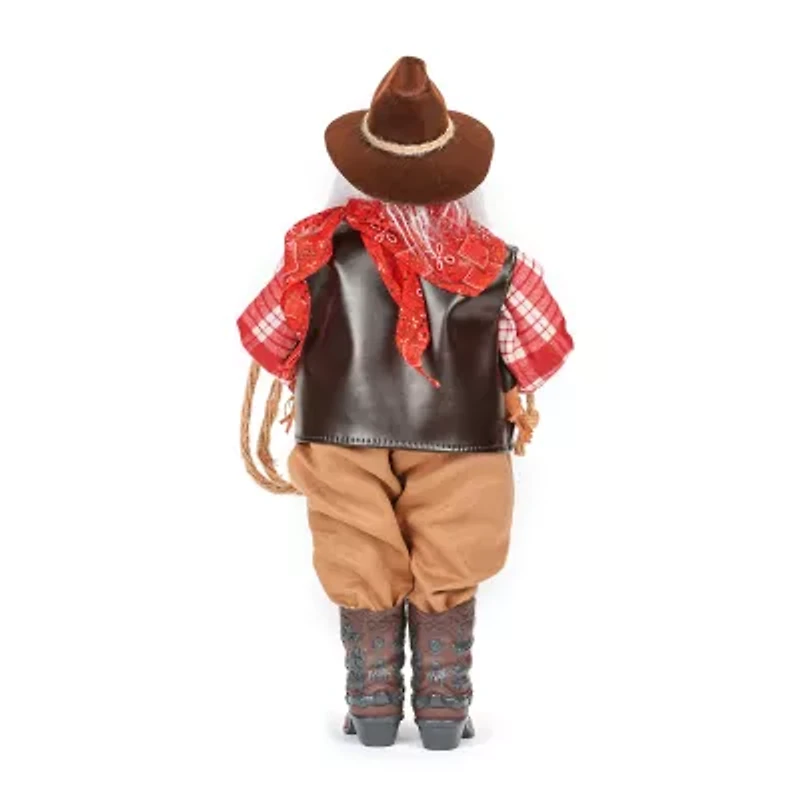 Roman 18"H Cowboy Santa Christmas Tabletop Decor