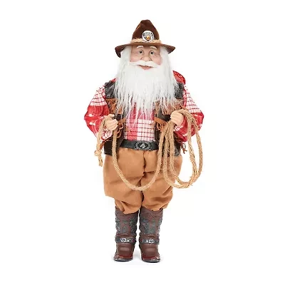 Roman 18"H Cowboy Santa Christmas Tabletop Decor