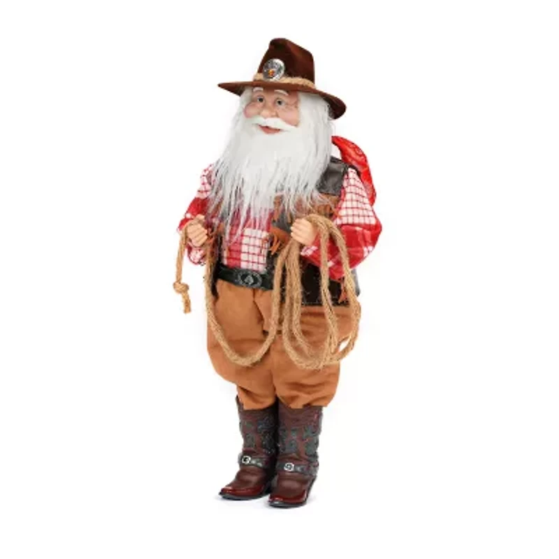 Roman 18"H Cowboy Santa Christmas Tabletop Decor