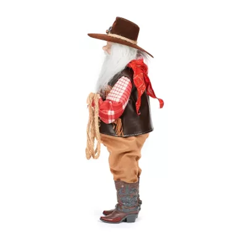 Roman 18"H Cowboy Santa Christmas Tabletop Decor