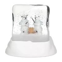 Roman 5"H Lighted Swirl Polar Bears Christmas Tabletop Decor