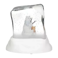 Roman 5"H Lighted Swirl Polar Bears Christmas Tabletop Decor