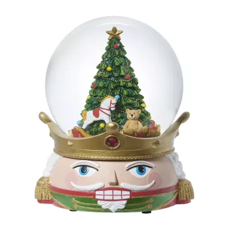 Roman 7h Musical Nutcracker Head Dome Christmas Tabletop Decor