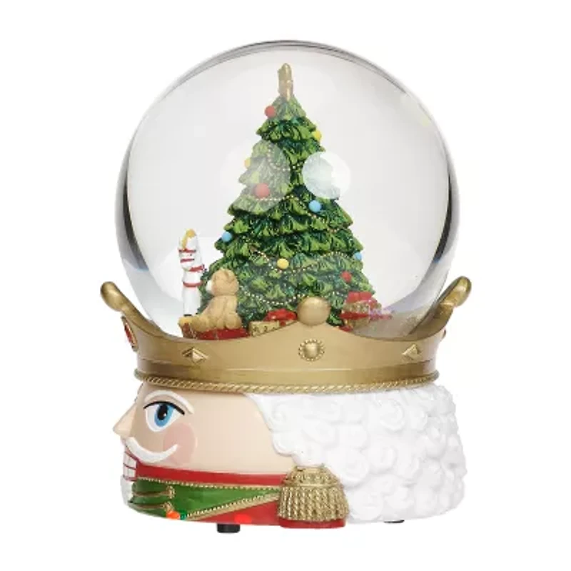 Roman 7"H Musical Nutcracker Head Dome Christmas Tabletop Decor